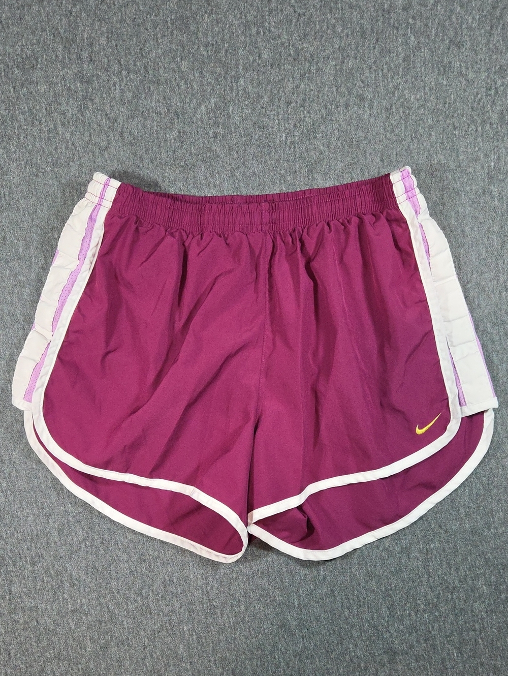 Nike Women's Plum Athletic Shorts with White Trim